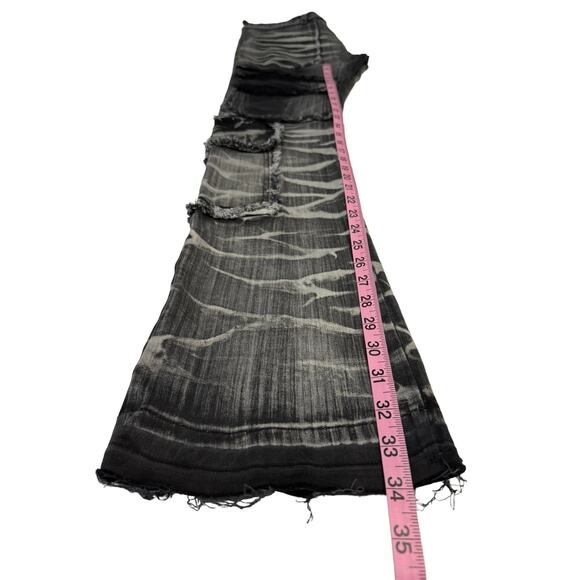 Men's Golden Denim The Patchwork Ornamental‎ Distressed Cargo Streetwear Jean 32 - Picture 11 of 11